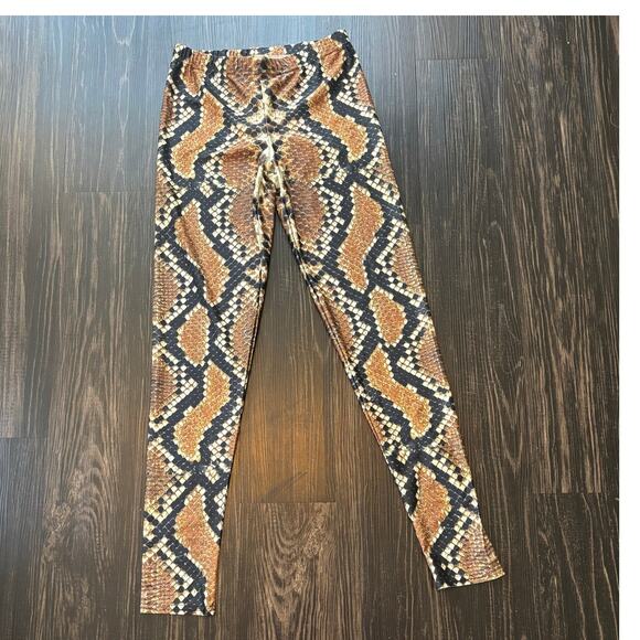 Shein Snakeskin Soft Stretch Leggings XL - Picture 1 of 5